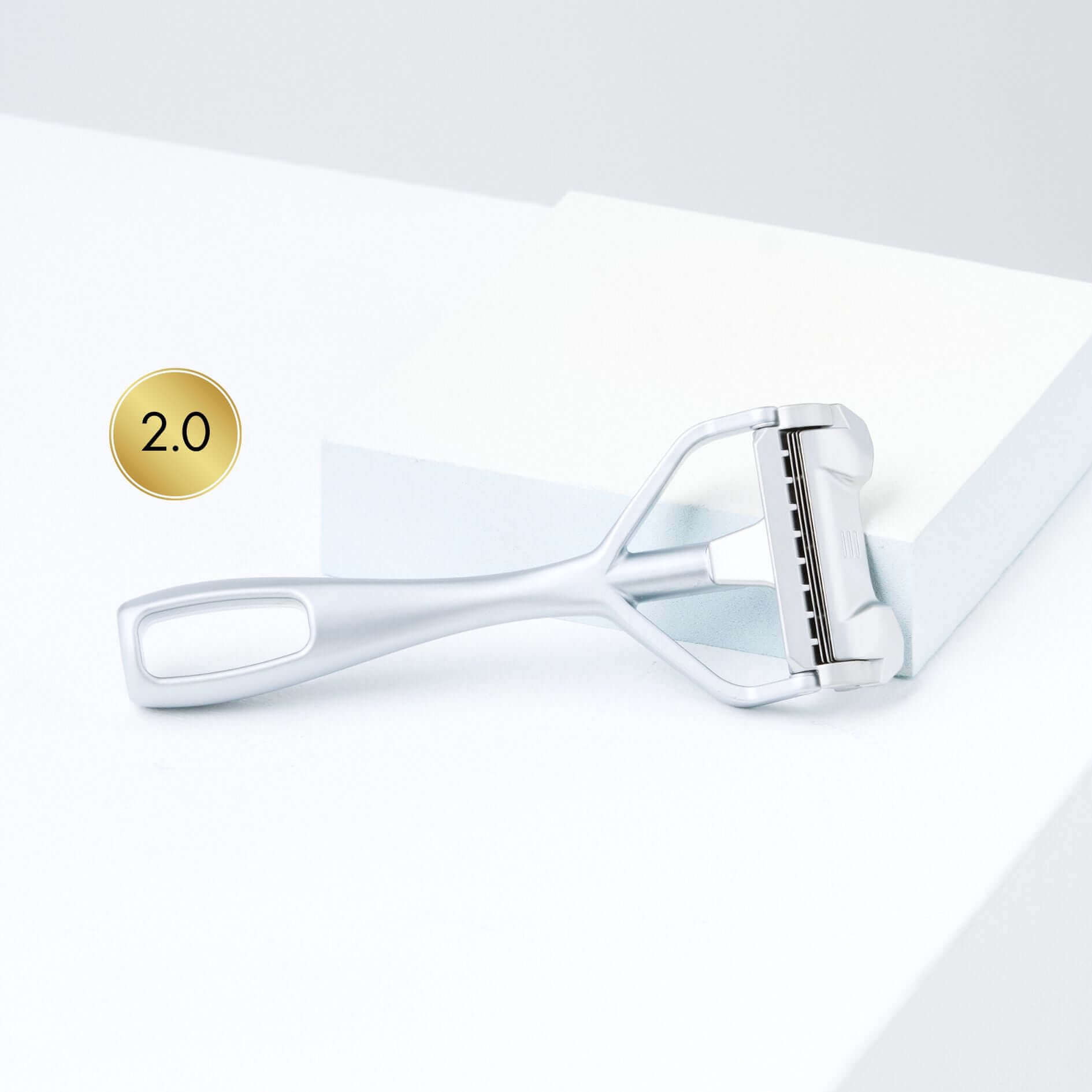 SHAVENT Compact 2.0精巧型原創彈性刀頭刮鬍刀  霧銀